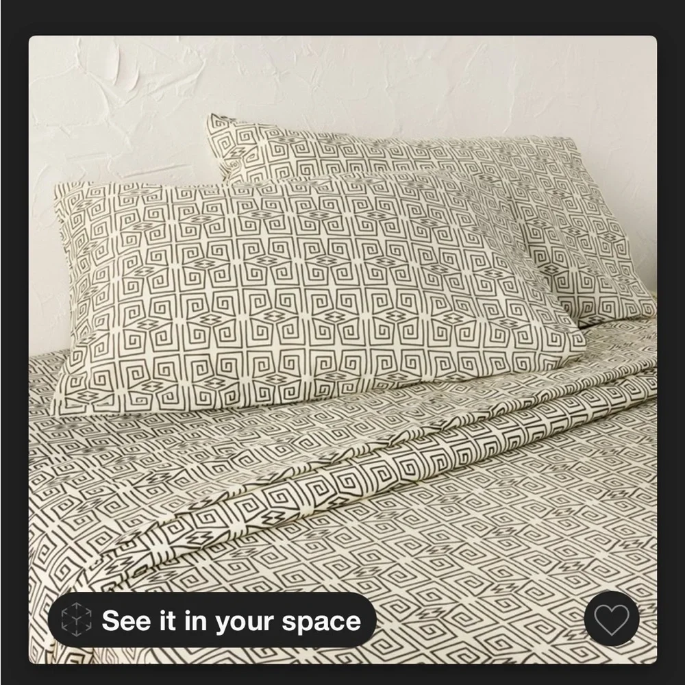 Twin/Twin XL Percale Fitted & Flat Sheet